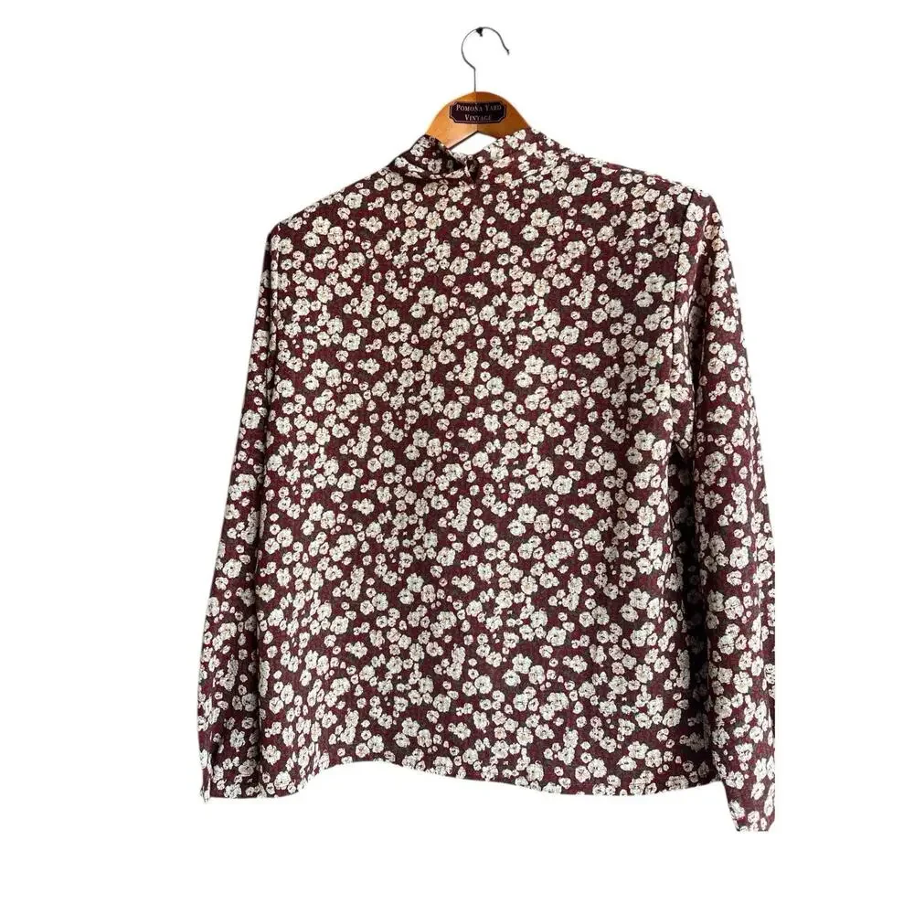 Impressions of CA Vtg 80s Bold Colorful WHIMSY FLORAL Spring Summer BLOUSE 10 - Picture 6 of 7